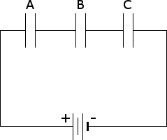 capacitors in series physics example problem 