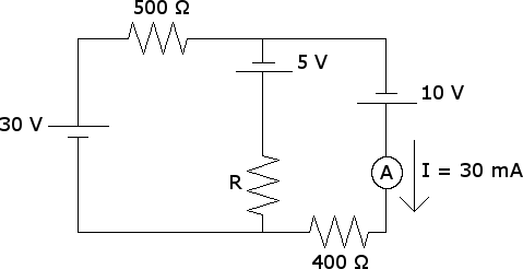 kirchhoff's law circuit physics example problem 